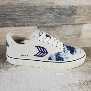 Cariuma NAIOCA X Hokusai Shoes Sz Mens 8 / Womens 9.5 White Wave Off Kanagawa